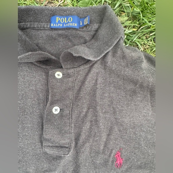 Polo by Ralph Lauren Men's Gray Polo Shirt - Picture 2 of 2